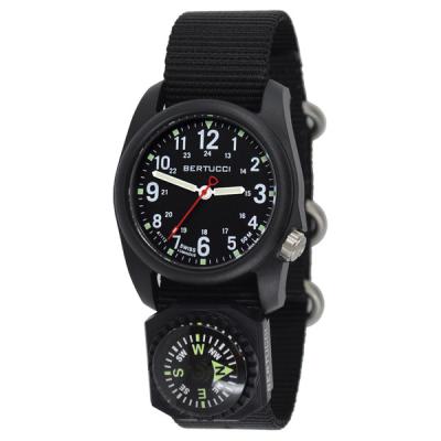 Bertucci DX3 Compass™ Field Watch with Nylon Strap, Black Dial