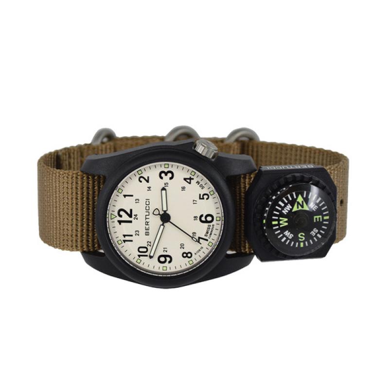 Bertucci DX3 Field Watch with Stone Dial and Compass
