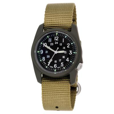Bertucci retro-inspired Retroform field watch with a USA movement, 5 year battery and G-Type nylon band