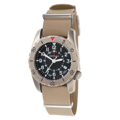 Bertucci A-2TR Field Pro GMT Black Dial with Khaki Rubber Strap