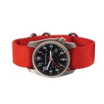 Bertucci A-2T Solar Classic Titanium Field Watch with Orange Nylon Strap