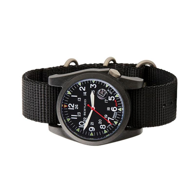Bertucci A-3PS Solar Field Watch with Black Nylon Strap
