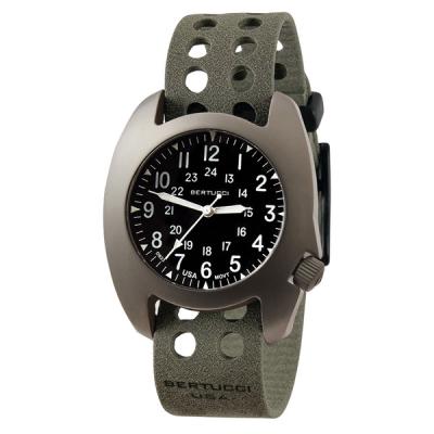 Bertucci D-3T Retroform Epic Field Watch with Black Dial and Tridura Strap