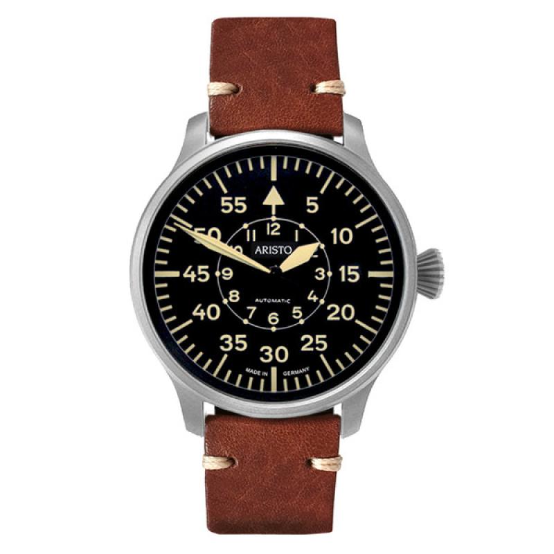 Aristo Swiss Automatic Pilot Watch with Black B-Dial