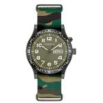 Caravelle "Light Up" Field Watch with Green Dial
