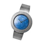 Aristo Titanium Scratched Blue Dial Watch Titanium Bangle