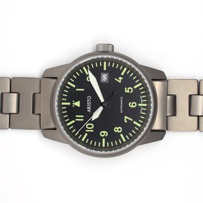 Aristo 40mm Titanium Swiss Automatic Aviator Watch