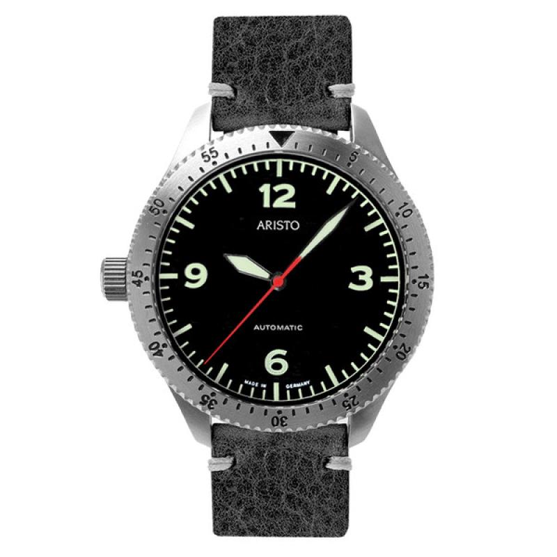 Aristo 42mm Swiss Automatic Left Crown Watch
