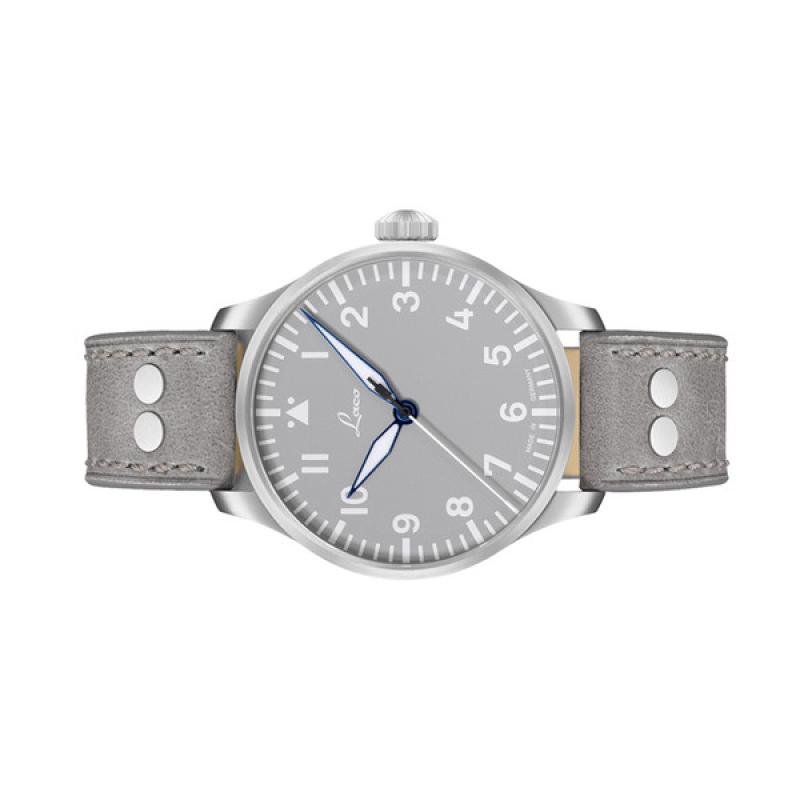 Laco Augsburg Gray 42 Type A Dial Automatic Pilot Watch with Sapphire Crystal