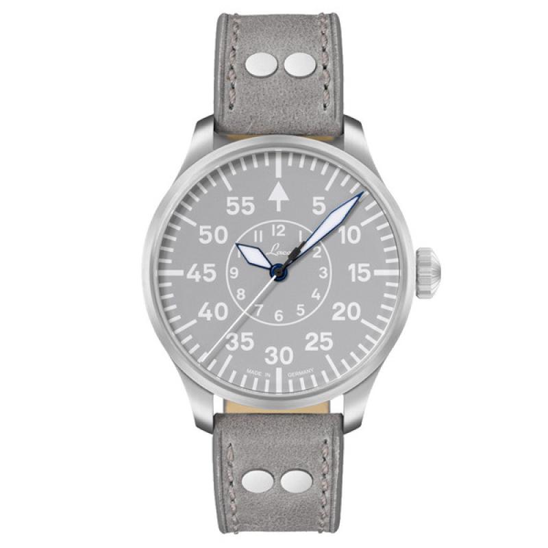 Laco Aachen Gray 42 Type B Dial Automatic Pilot Watch with Sapphire Crystal