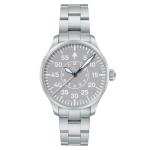 Laco Aachen Gray 39 Type B Dial Automatic Pilot Watch with Sapphire Crystal