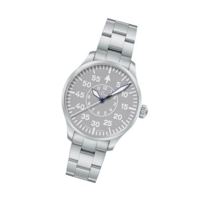 Laco Aachen Gray 39 Type B Dial Automatic Pilot Watch with Sapphire Crystal