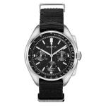 Bulova Lunar Pilot Chronograph 45mm with Black Dial and Nylon Strap