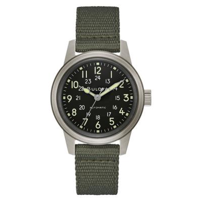 Bulova Hack Automatic Field Watch with 38mm Case and Black Dial