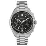 Bulova Lunar Pilot Chronograph 45mm with Black Dial and Stainless Steel Bracelet