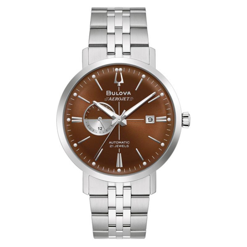 Bulova Aerojet Automatic Watch with Sunburst Brown Dial