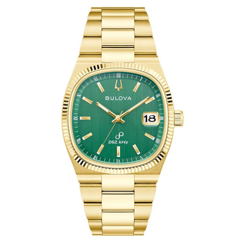 Bulova Super Seville Gold-Tone With Green Dial