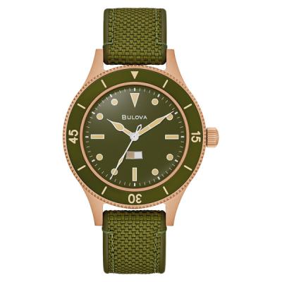 Bulova MIL SHIPS 41mm Automatic Bronze Watch with Big Dome Sapphire Crystal