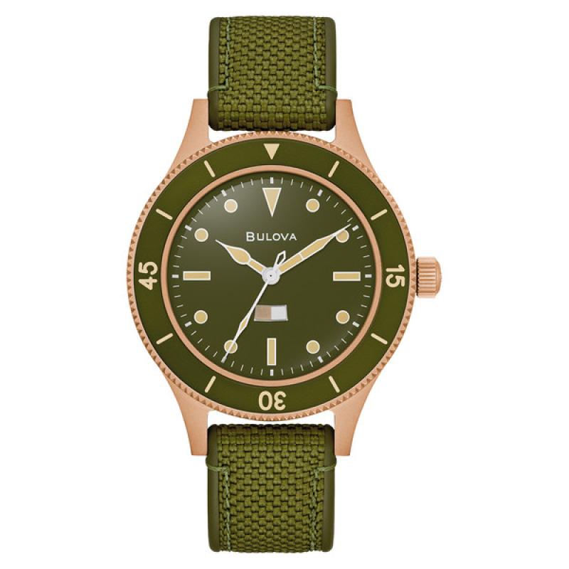 Bulova MIL SHIPS 41mm Automatic Bronze Watch with Big Dome Sapphire Crystal