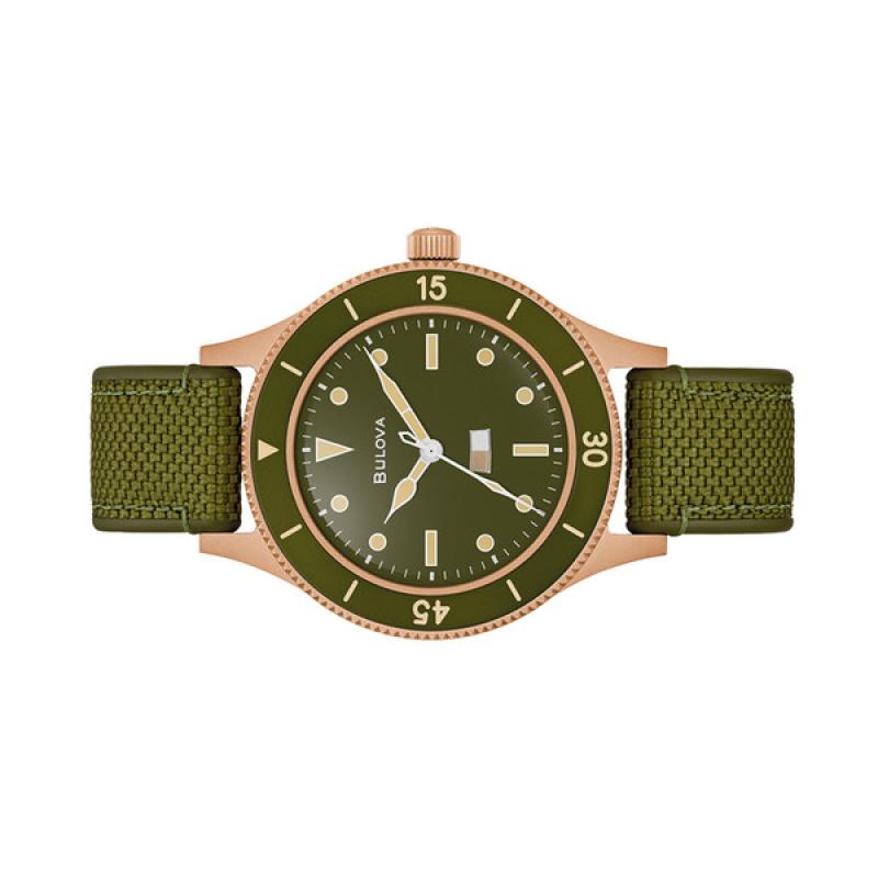Bulova MIL SHIPS 41mm Automatic Bronze Watch with Big Dome Sapphire Crystal