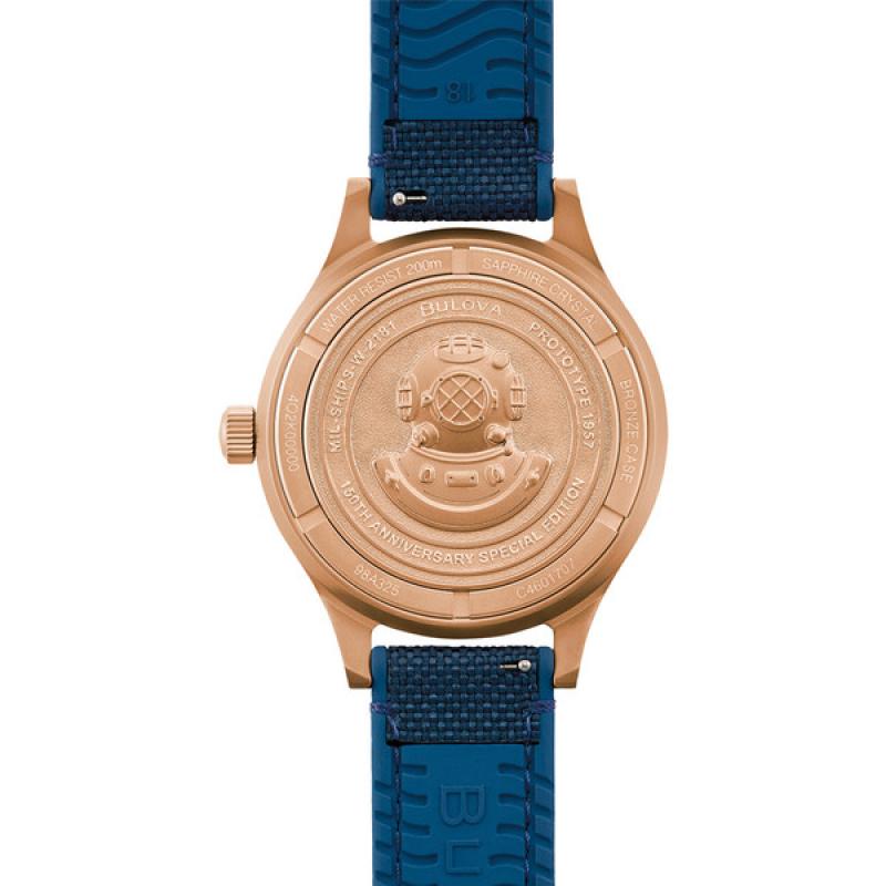 Bulova MIL SHIPS 41mm Automatic Bronze Watch with Big Dome Sapphire Crystal