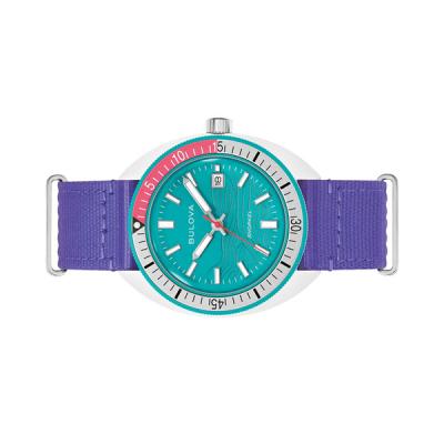 Bulova Snorkel LE Dive Watch With Teal Wave Pattern Dial