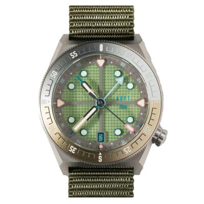 ADPT Series 1 GMT Titanium Field Watch with Mossy Shale Dial