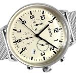 Aristo Bauhaus Swiss Quartz Chronograph Watch on Mesh Bracelet