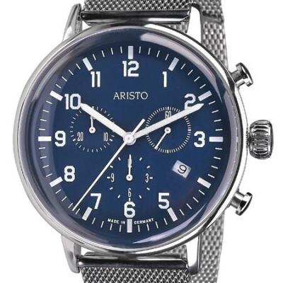 Aristo Bauhaus Swiss Quartz Chronograph Watch on Mesh Bracelet