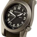 Bertucci A-11T Americana Titanium Watch with Olive Nylon Strap