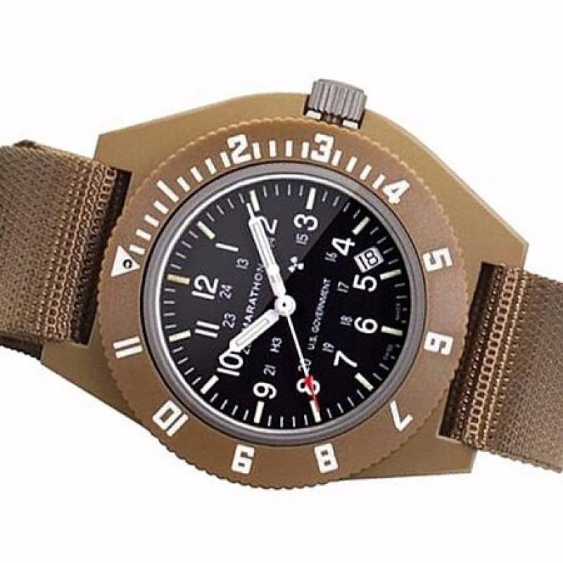 Marathon Swiss Made Quartz Military Navigator Watch with Tritium Illumination
