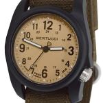 Bertucci DX3 Canvas Polycarbonate Unibody Watch, Bark Comfort Band, Patrol Khaki⢠Dial