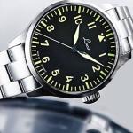 Laco 42mm ROM Type A Dial Automatic Pilot Watch, Sapphire Crystal