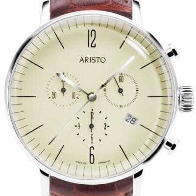 Aristo Bauhaus Swiss Quartz Chronograph Watch with 12-Hr Totalizer