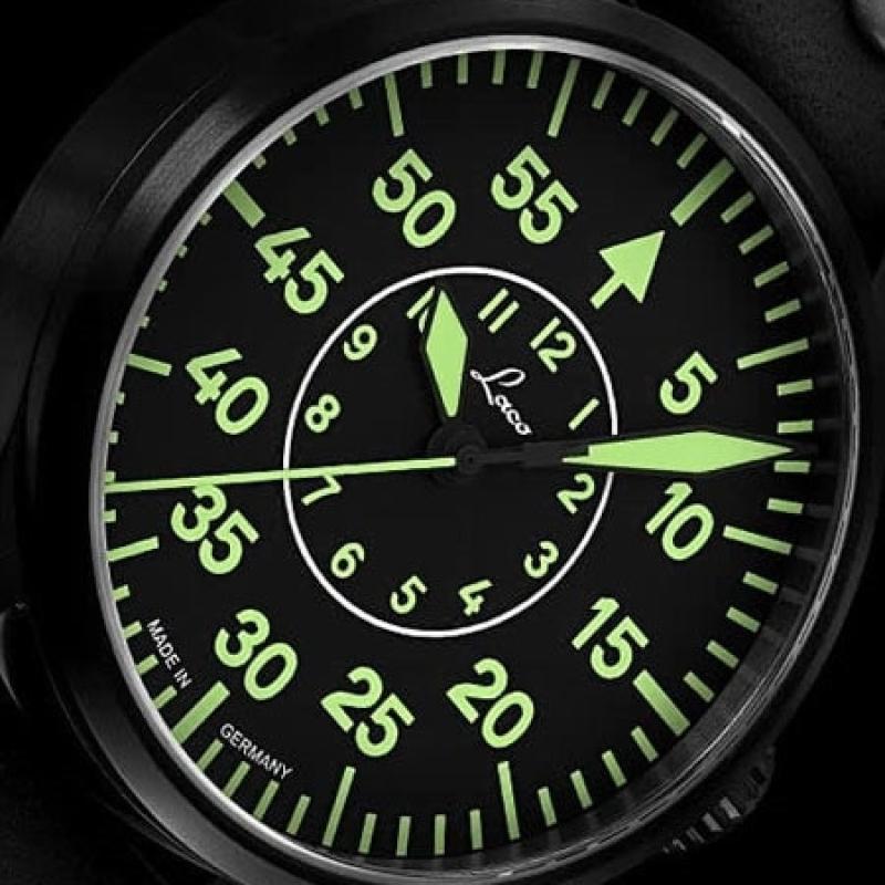 Laco 39mm Bielefeld Type-B Dial Automatic Pilot Watch with Sapphire Crystal