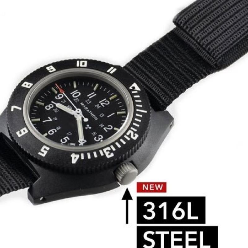 Marathon Swiss Made Quartz Military Navigator Pilot Watch with Tritium Illumination