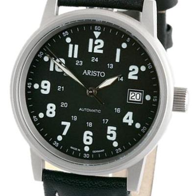 Aristo 3H110 Black Dial Military Style Swiss Automatic Watch