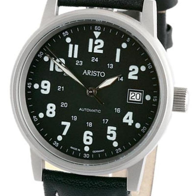 Aristo 3H110 Black Dial Military Style Swiss Automatic Watch