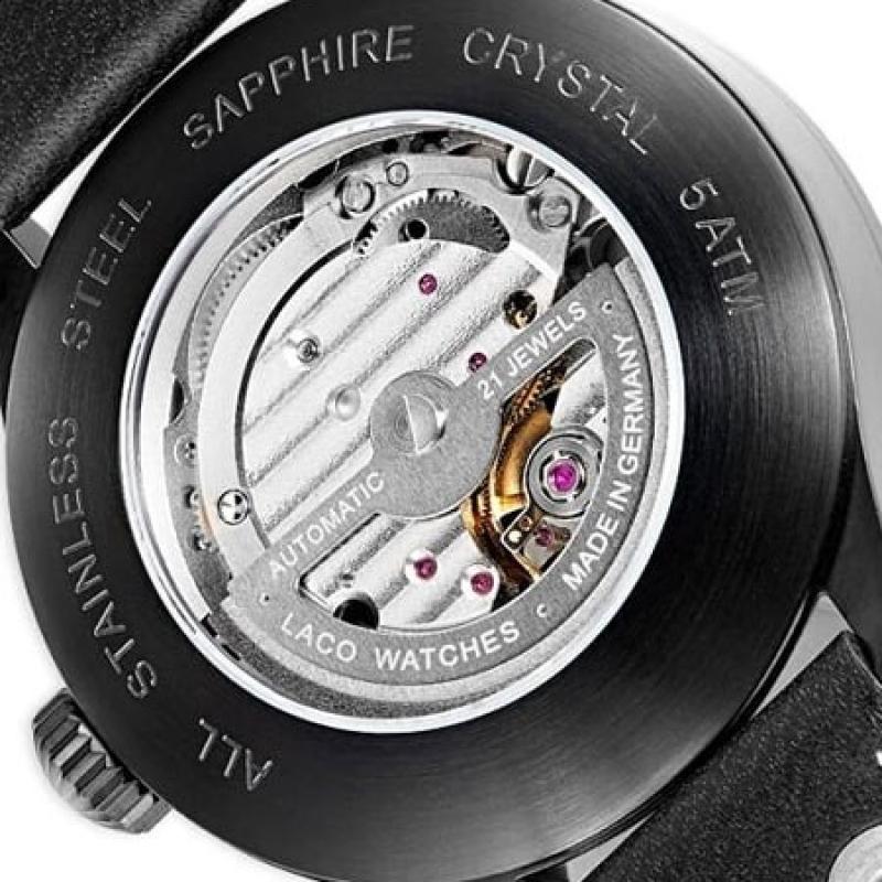 Laco 39mm Altenburg Type A Dial Automatic Pilot Watch with Sapphire Crystal