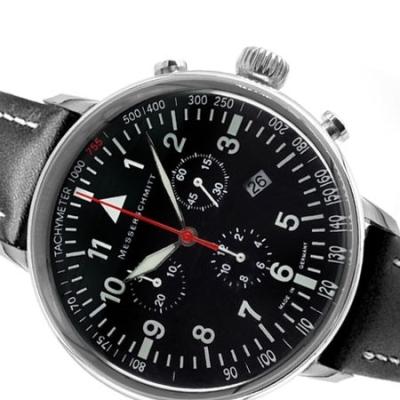 Messerschmitt Aviator's Quartz Chronograph Watch with 42mm Case