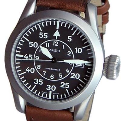 Aristo 3H32 Type B Dial Swiss ETA Automatic Pilot's Watch with Oversize Crown