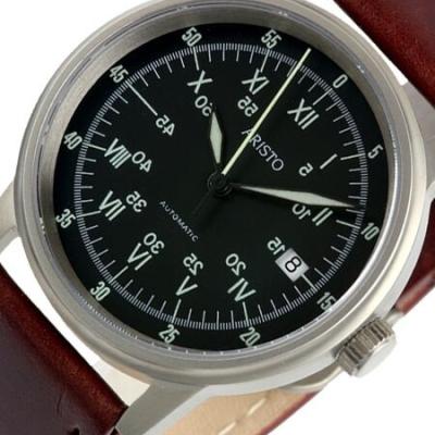 Aristo 5H87 Swiss Automatic Watch with Black Sextant Dial