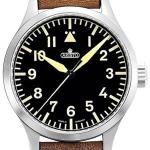 Aristo 47mm Swiss ETA Automatic Vintage Aviator Watch with Sapphire Crystal