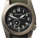 Bertucci A-11T Americana Titanium Watch with Defender Drab Nylon Strap