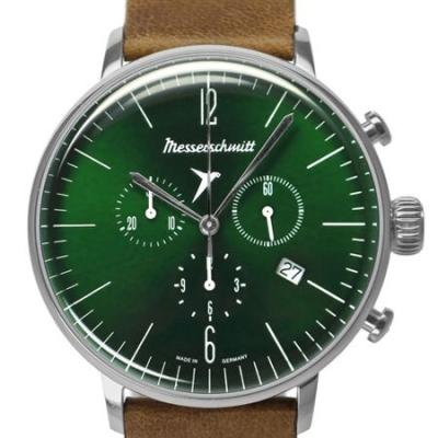 Messerschmitt Bauhaus Swiss Quartz Chronograph Watch with 12-Hr Totalizer