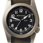 Bertucci A-11T Americana Titanium Watch with Olive Nylon Strap