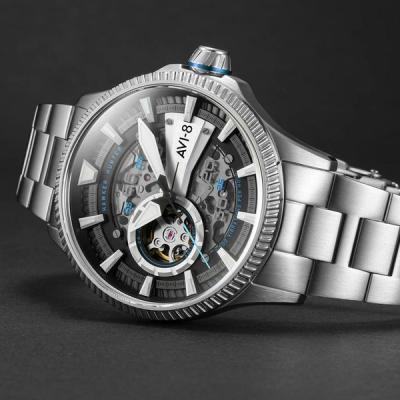 AVI-8 Hawkeye Hunter Blue Diamonds, Automatic Pilot Watch, AR Sapphire Crystal