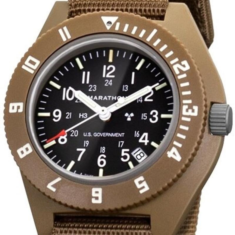 Marathon Swiss Made Quartz Military Navigator Watch with Tritium Illumination