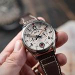 AVI-8 Spitfire Lock Chronograph with Aircraft White Dial