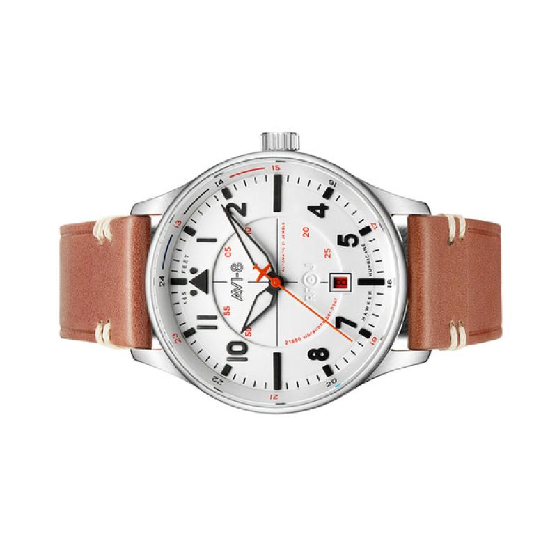 AVI-8 Hawker Hurricane Kent Automatic Newton with White Dial